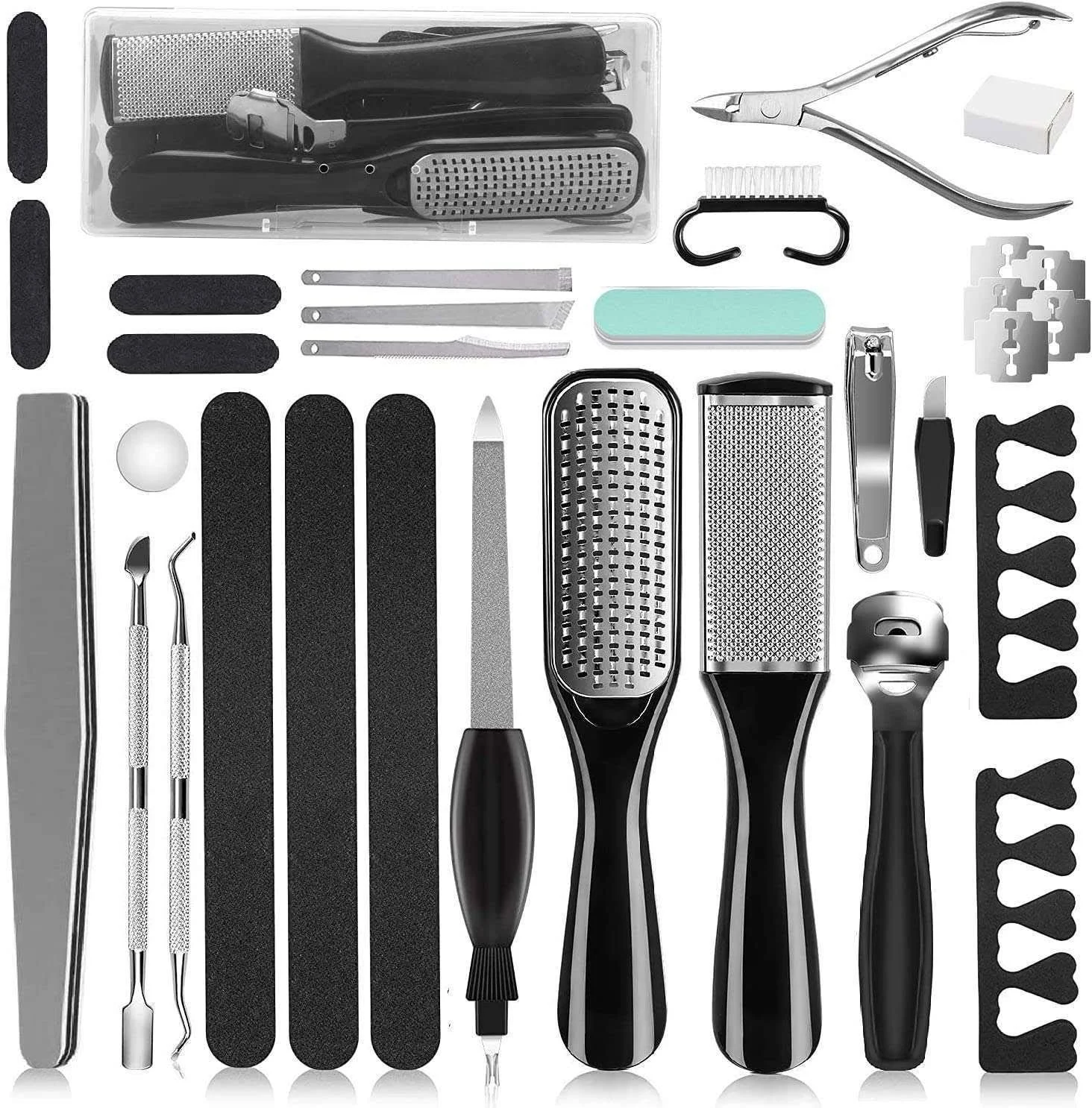 36 in 1 Pedicure Kit, Professional Pedicure Tools Foot Rasp Foot Dead Skin Re...