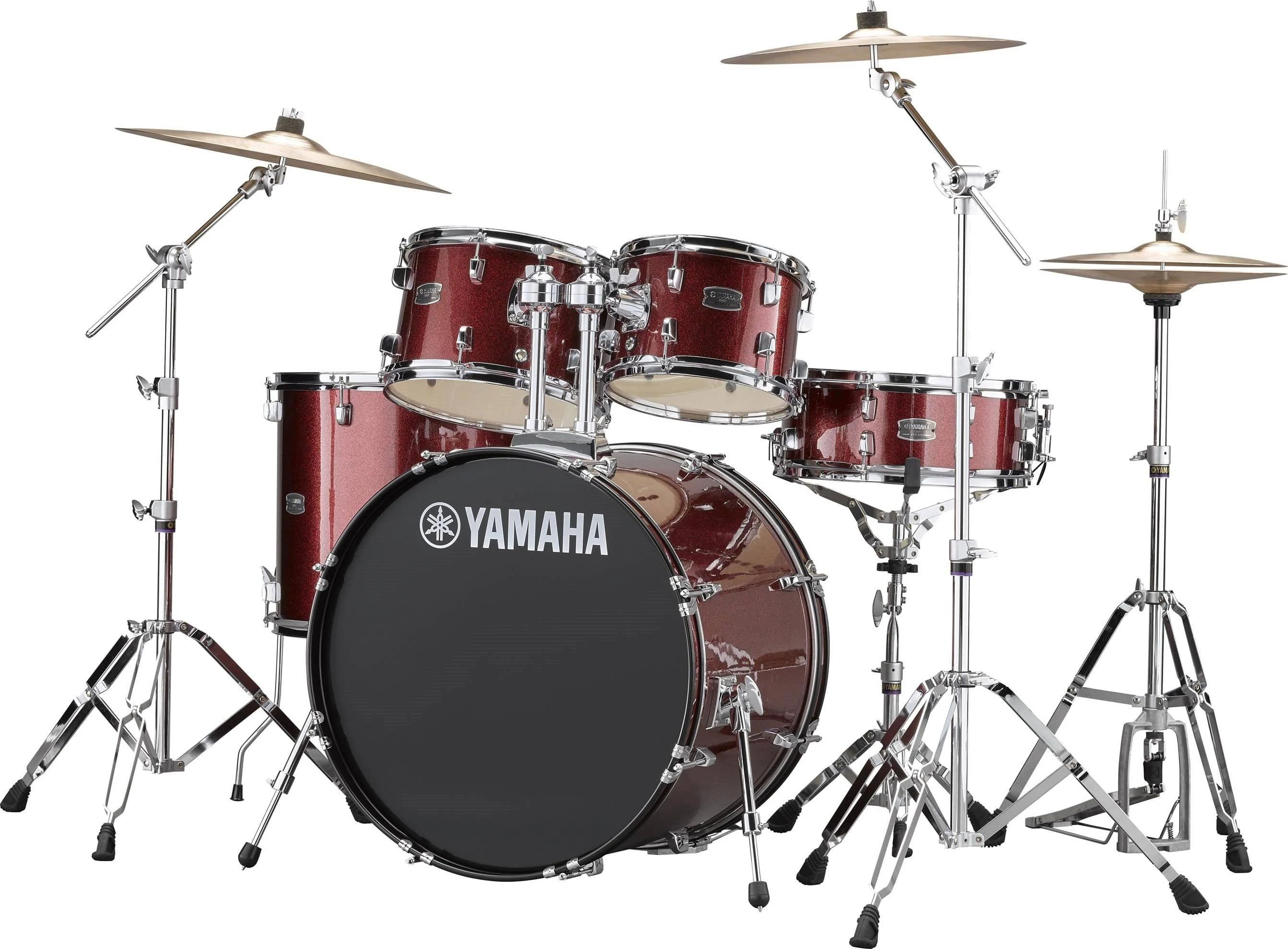 Yamaha Rydeen 5-Piece Shell Pack - 22" Bass Drum - Burgundy Glitter