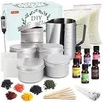 Shuttle Art Candle Making Kit, DIY Candle Making Supplies with Candle Jars, Soy Wax, Candle Wicks, Color Dyes, Fragrance Oil and Capacity Pot, Candle