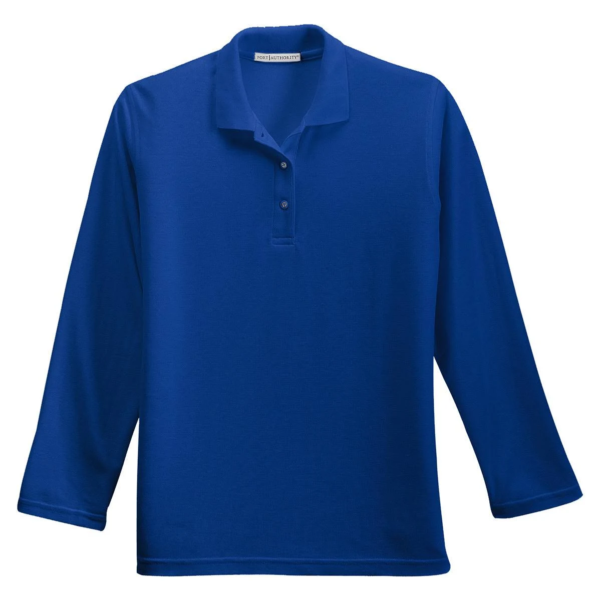 Port Authority L500LS Ladies Silk Touch Long Sleeve Polo - Royal - Xs