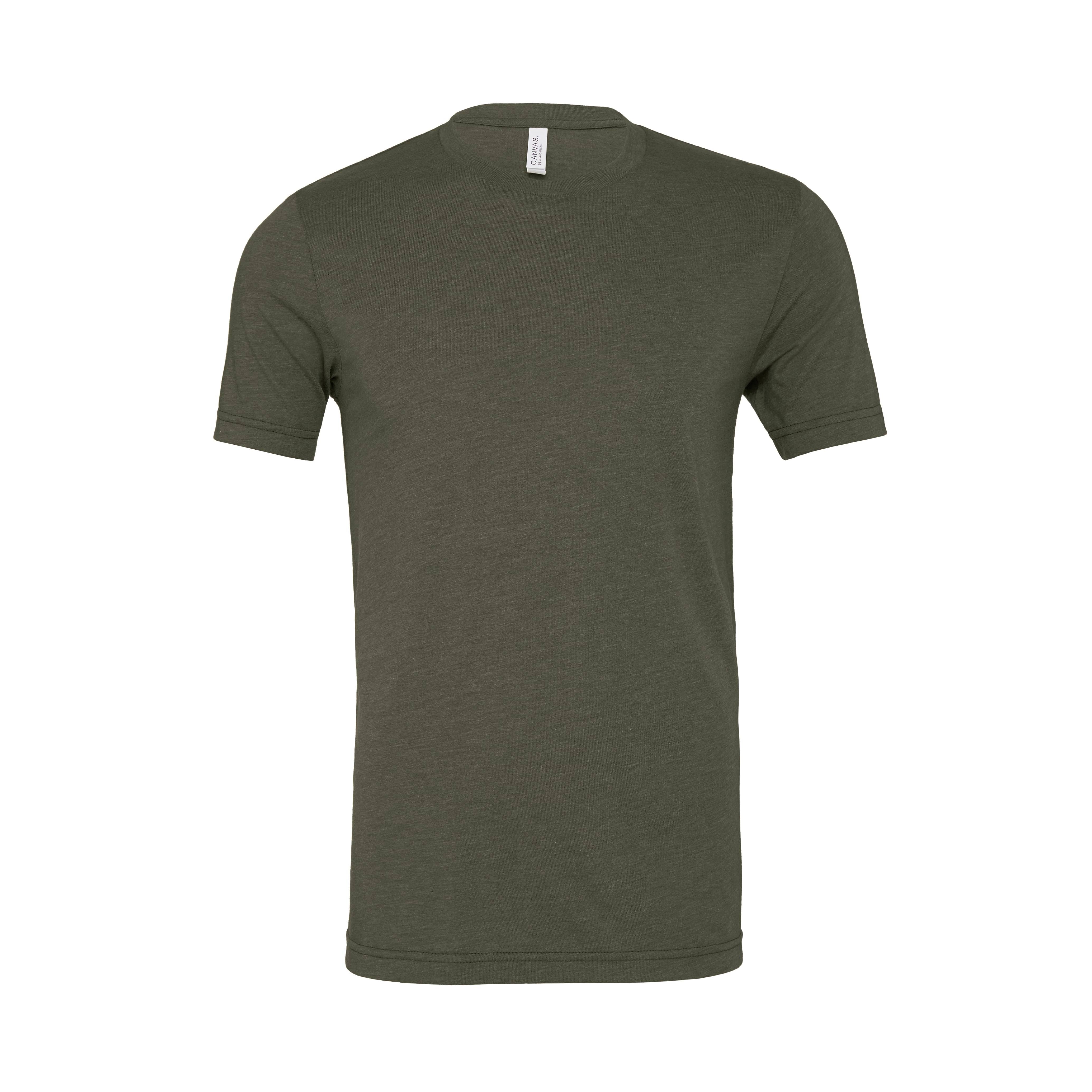 Bella + Canvas unisex Triblend Tee (Military Green Triblend, S)