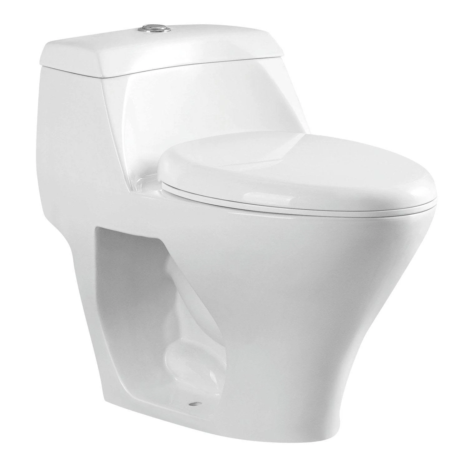 Kingston Brass VWC1993 One-Piece Elongated Dual Flush Toilet White