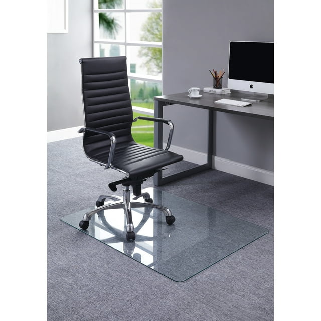 Lorell Tempered Glass Multi-Surface Chair Mat, 36"