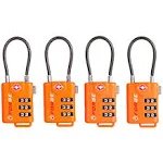 TSA Approved Cable Luggage Locks, Re-settable Combination with Alloy Body