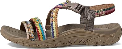 Skechers Women's Reggae - Sew Me Sandals | Size 6.0 | Navy | Textile/Synthetic | Vegan | Machine Washable