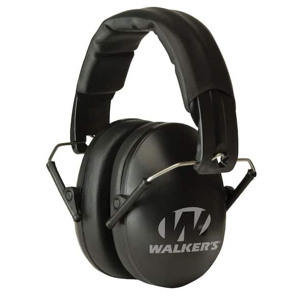 Walkers Game Ear Pro Low Profile Folding Muff Earmuff 31 Db Ear Protection, Black