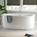 Kohler K-6368-0 Sunstruck 66" x 36" Freestanding Soaking Bathtub - White