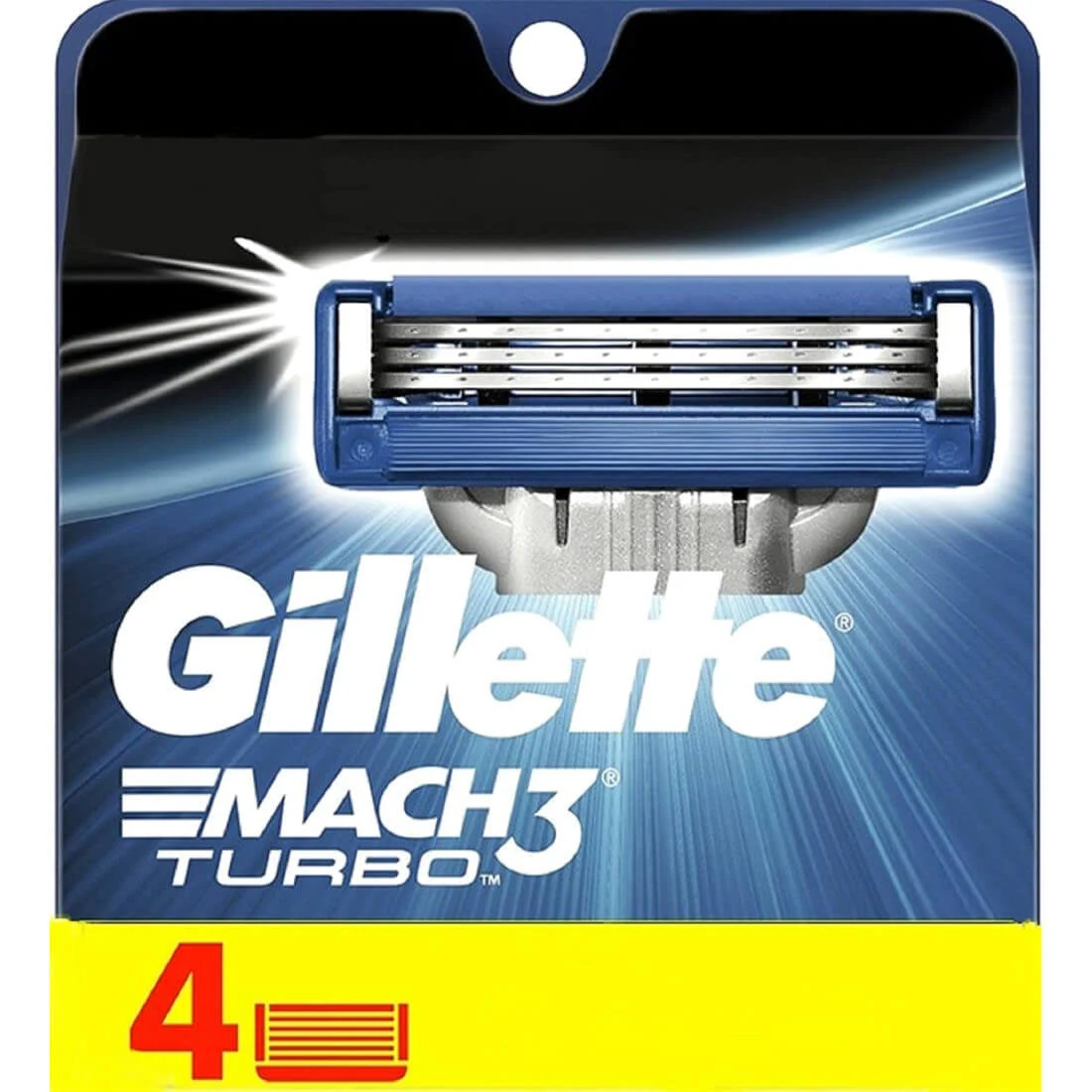 Gillette Mach3 Turbo Pack of 4 Spare Blades