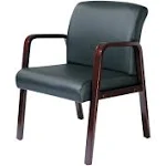 Alera Reception Lounge Series Guest Chair; Mahogany/Black