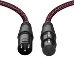 XLR Cable 6ft 2Pack, Heavy Duty Nylon Braided XLR Microphone Cable Male to Fe...