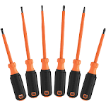 Klein Tools 6-Piece Plastic Handle Insulated Assorted Screwdriver Item #5349029 | Model #85076INSR