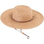 Sloggers Womens Braided Wide Brim Sun Hat, Dark Brown, Size: OS