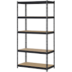 Heavy Duty Metal Muscle Rack Shelving Storage 36&#034;W x 18&#034;D x 72&#034;H Steel 5 Shelves