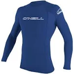 O&#039;Neill Basic Skins L/S Crew Rashguard - Men&#039;s - Small / Pacific