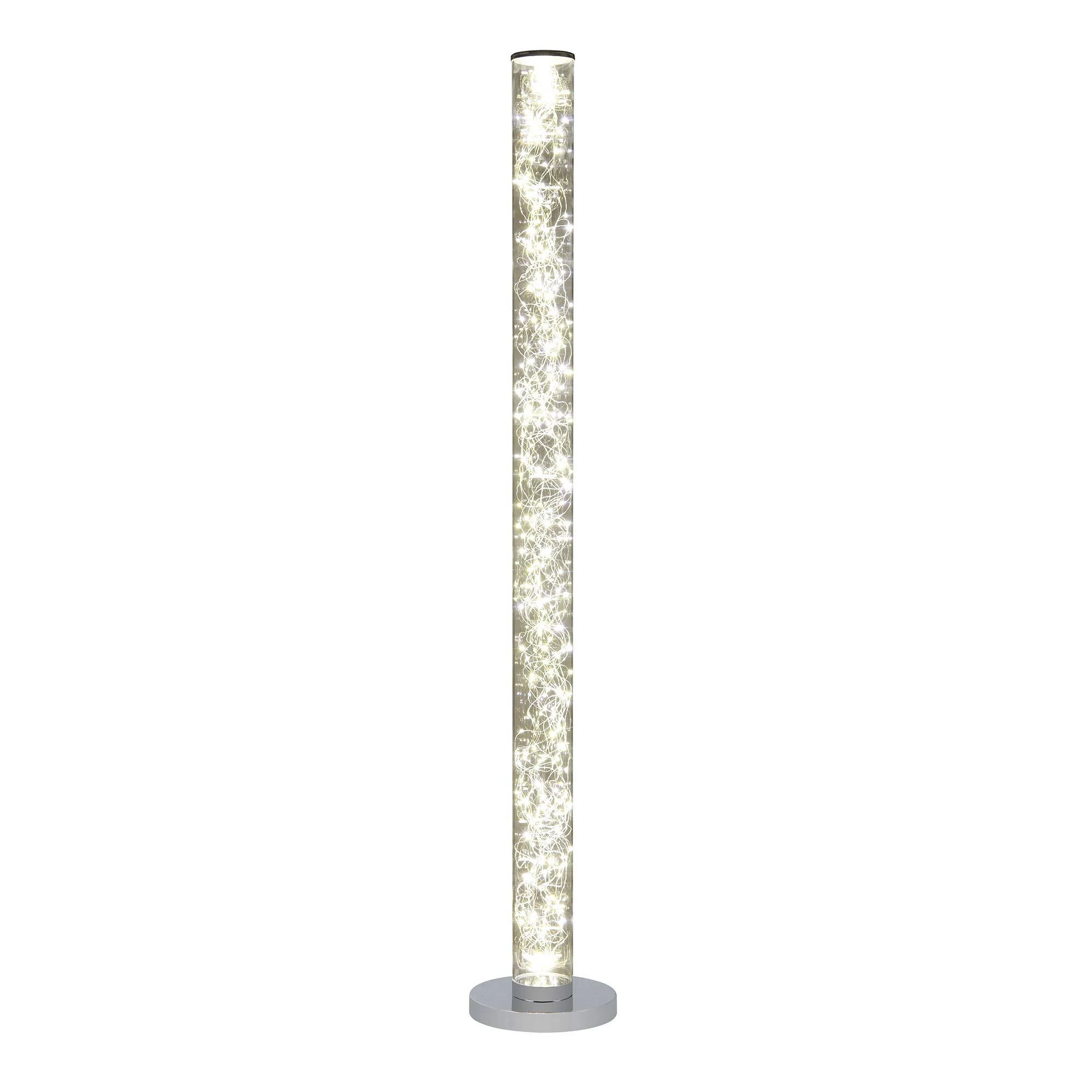 49 in. Clear 12V-360-Pc Exposed Rope LED Minari Column Floor Lamp