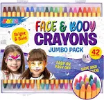 42PCS Face and Body Paint Crayons, Face Painting Kit Safe and Non-Toxic Ultimate