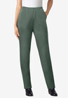 Woman Within Straight Leg Ponte Knit Pant, Pine / 30 W / Women's