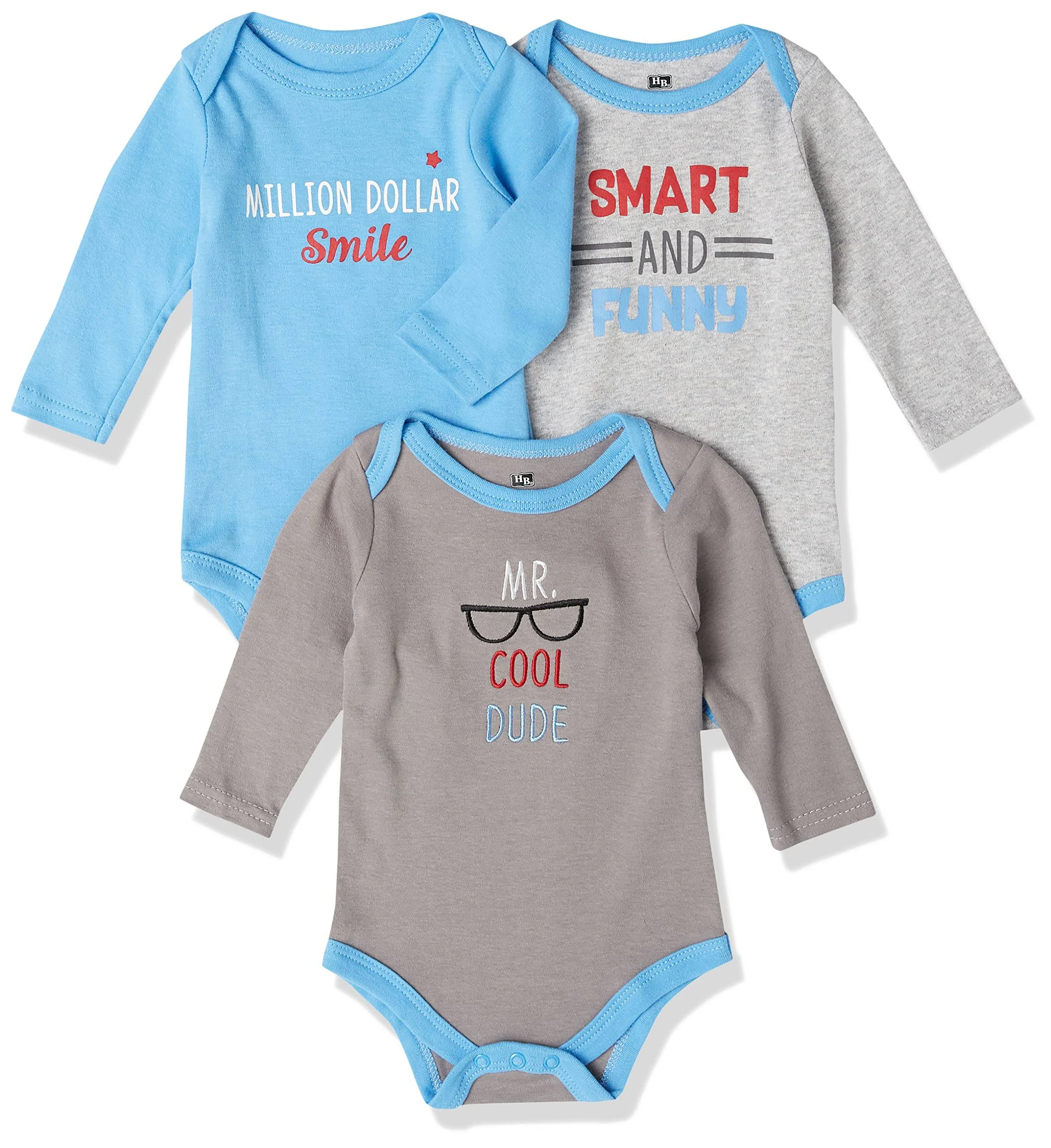 Hudson Baby unisex-baby Cotton Long-sleeve Bodysuits