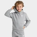 Kids' Nike Sportswear Club Fleece Hoodie Large Dark Grey Heather/White