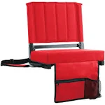 Sport Beats Stadium SEATS with Back Support Bleacher Chairs with Back and Cushion Thick Padded Bleacher SEATS Includes Shoulder Strap