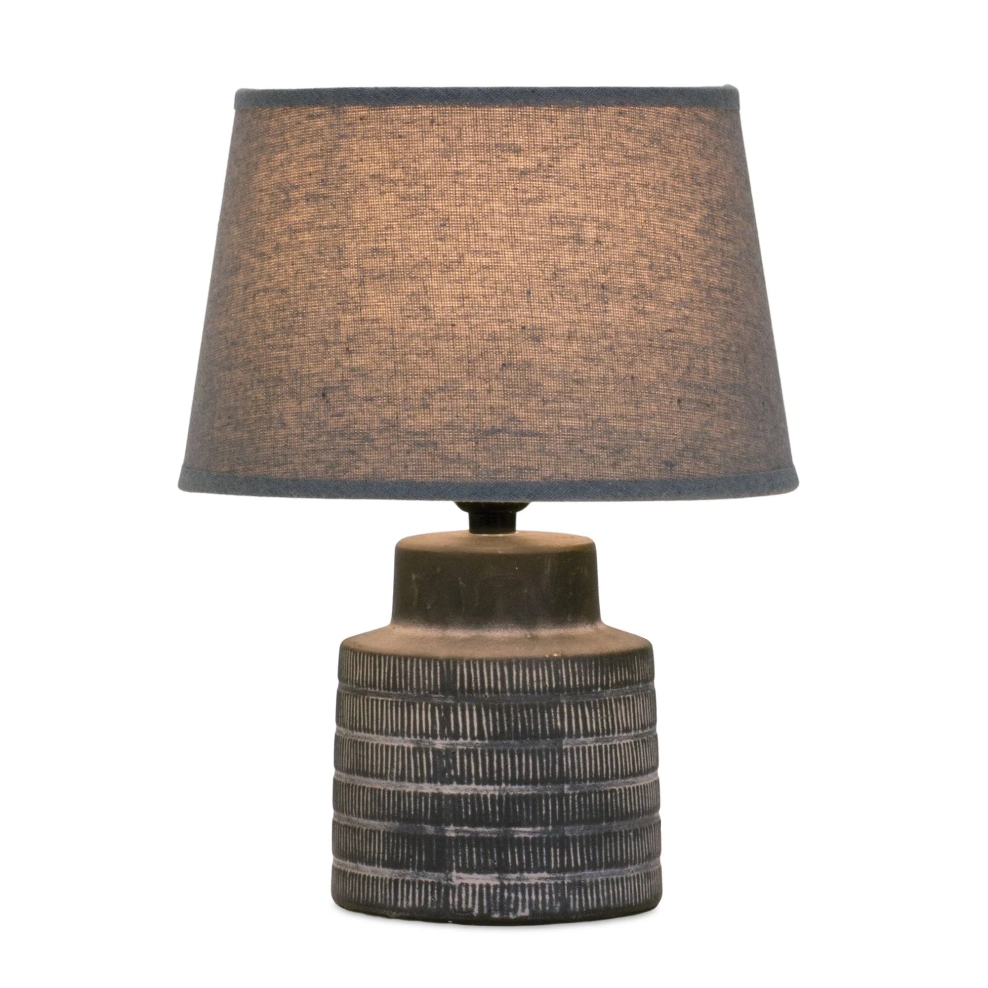 Table Lamp 13”H Terra Cotta/Linen