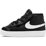 Nike Blazer Mid '77 Black/White Toddler Boys' Shoes, Size: 4