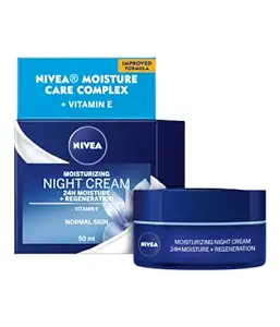 Genuine German Nivea Regenerating Night Care Cream Aqua Effect with Lotus Flower Extract for all skin types 1.69 fl. oz - 50ml