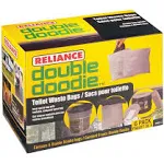 Reliance Double Doodie Toilet Waste Bag, Black, S - 6 count