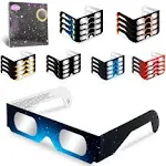 YDKOJGW 24 Pack Solar Eclipse Glasses Approved 2024,CE&ISO Certified Eclipse Glass for Solar Viewing,Optical Quality Safe Shades for Direct Sun