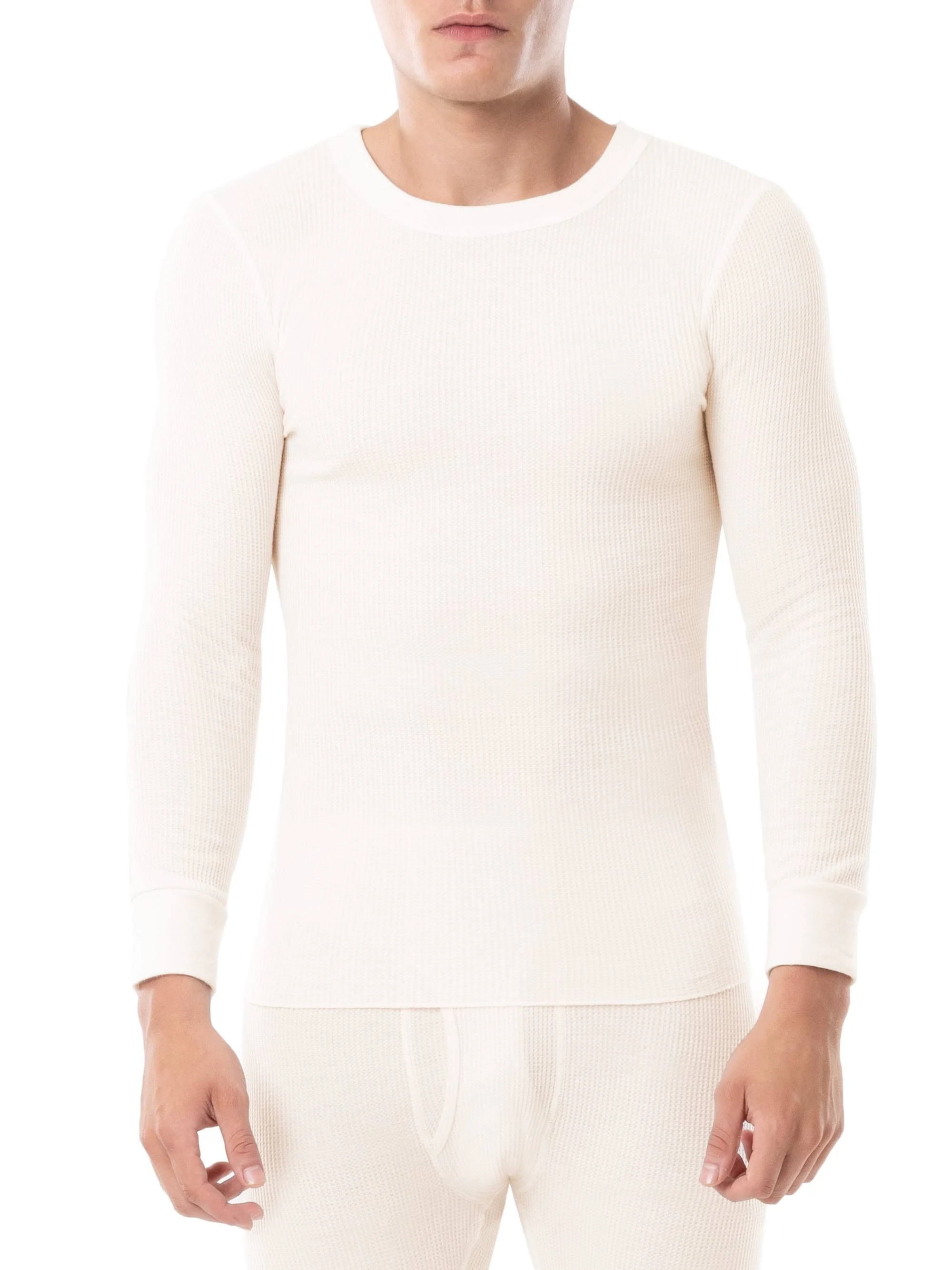 Fruit of The loom Men's Waffle Baselayer Crew Neck Thermal Top