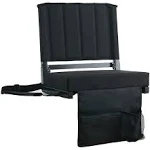 Sport Beats Stadium Seat for Bleachers with Back Support and Cushion Includes Shoulder Strap and Cup Holder