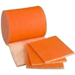 Furnace/Air Handler/HVAC Air Filter Media Roll, Orange/White MERV8 Polyester Media - 1 inch x 25 inch x 5 foot - Cut to Size