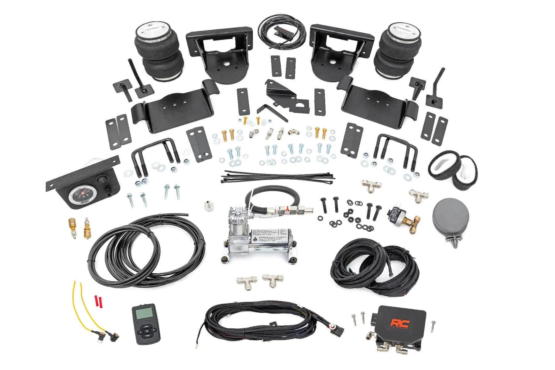2004-2014 Ford F-150 4WD 0-6" Air Helper Kit w/Compressor - Rough Country 10008C