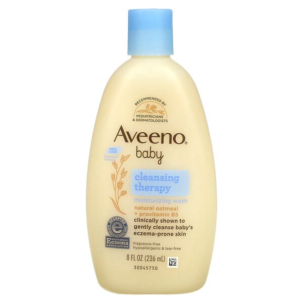 Aveeno, Baby, Cleansing Therapy Moisturizing Wash, Fragrance Free, 8 fl oz (236 ml)