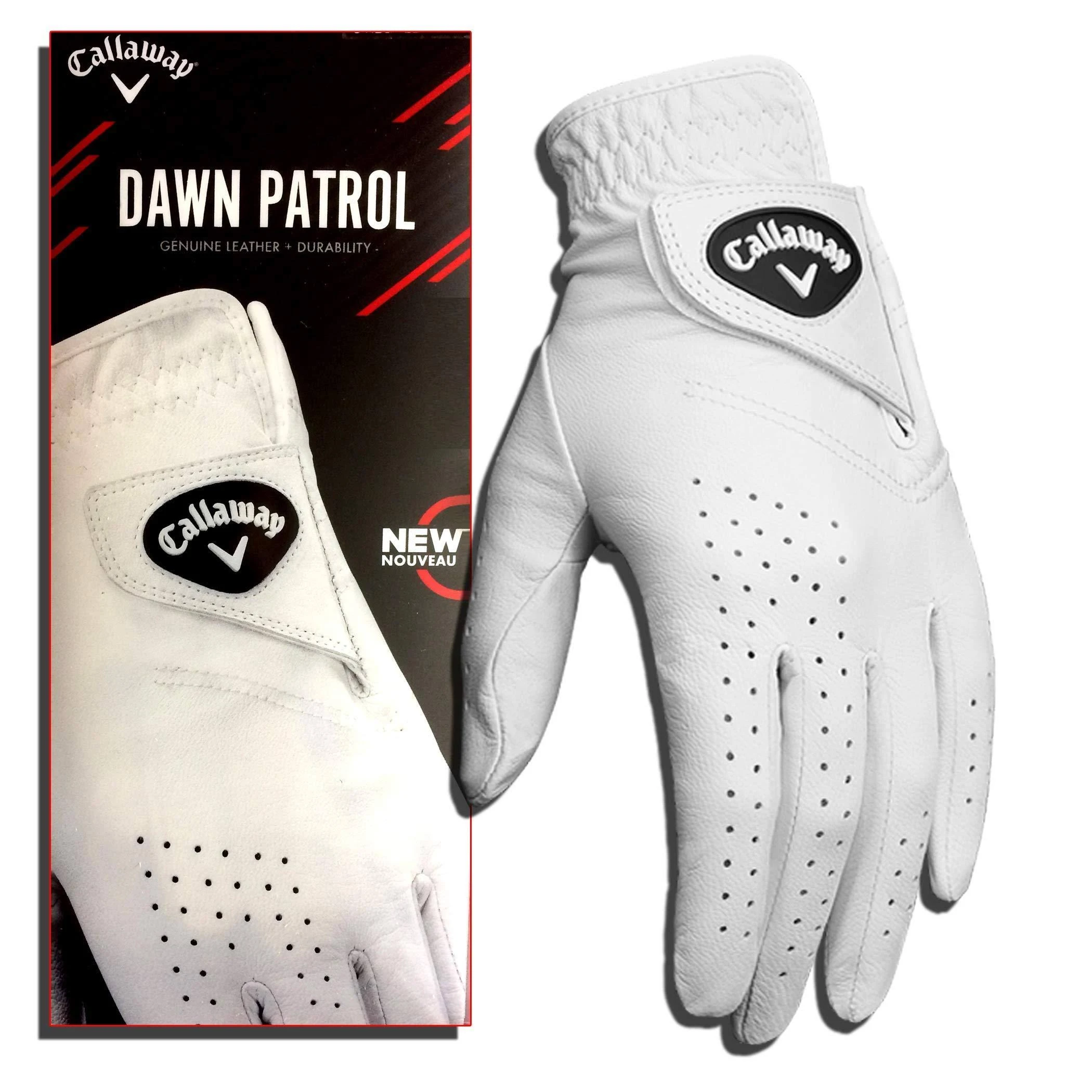 CALLAWAY Dawn Patrol Women&#039;s Golf Glove Large Reg-Left HAND  WHITE  PATROL 