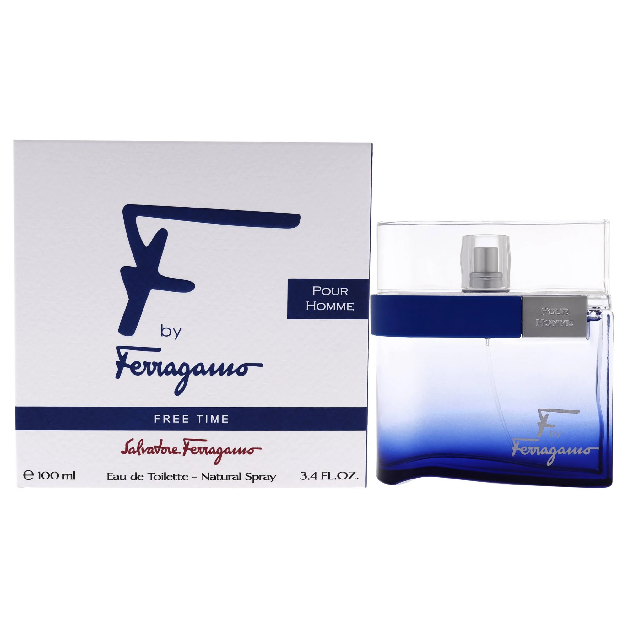 F Free Time by Salvatore Ferragamo, Eau de Toilette Spray (Men) 3.4 oz