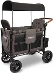 Wonderfold W2 Luxe Double Stroller Wagon Charcoal Gray