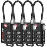 (QTY 4) FORGE Cable Luggage Locks 