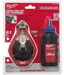 Milwaukee 48-22-3993 100 Ft Aluminum Chalk Reel Kit with Blue Chalk & Bonus Line