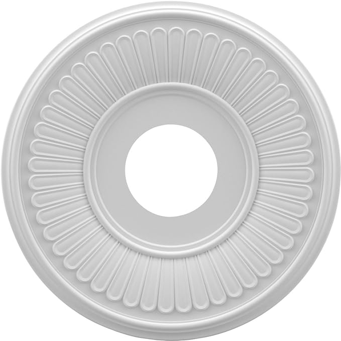 Ekena Millwork CMP13BE Berkshire Thermoformed PVC Ceiling Medallion Fits Cano