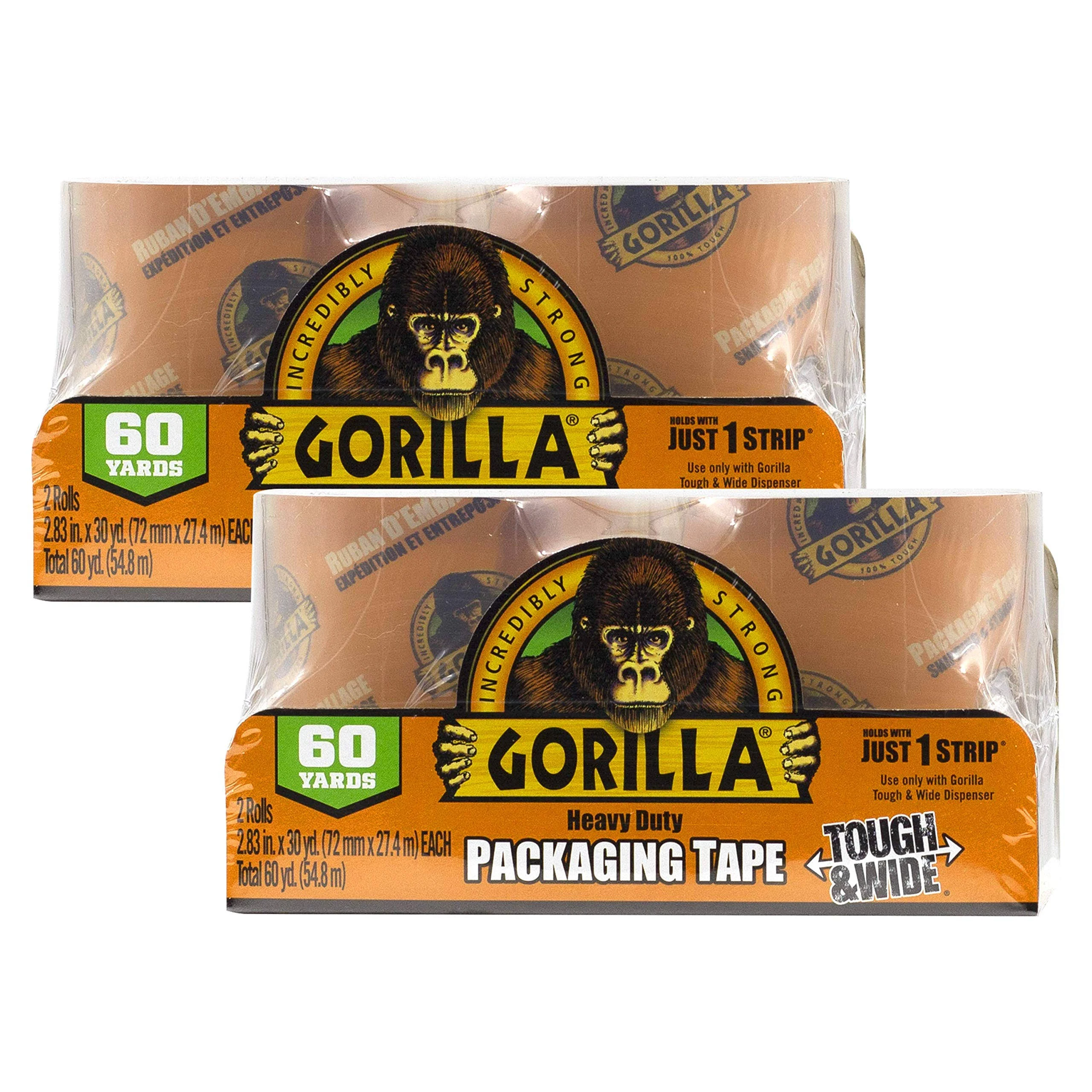 Gorilla Packing Tape Tough & Wide Refill for Moving, Shipping and Storage