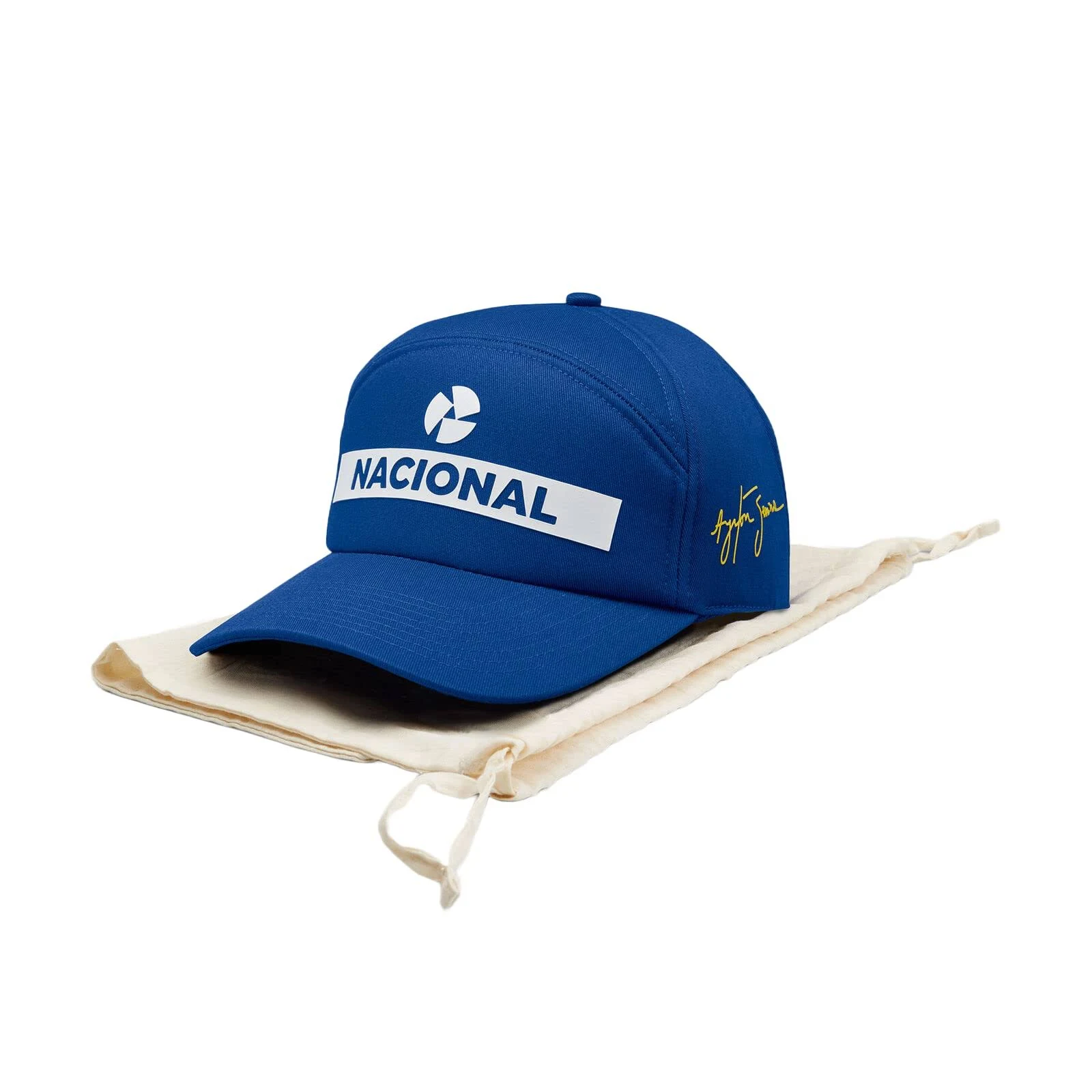 Ayrton Senna Replica Nacional Cap with Bag - Blue - One Size