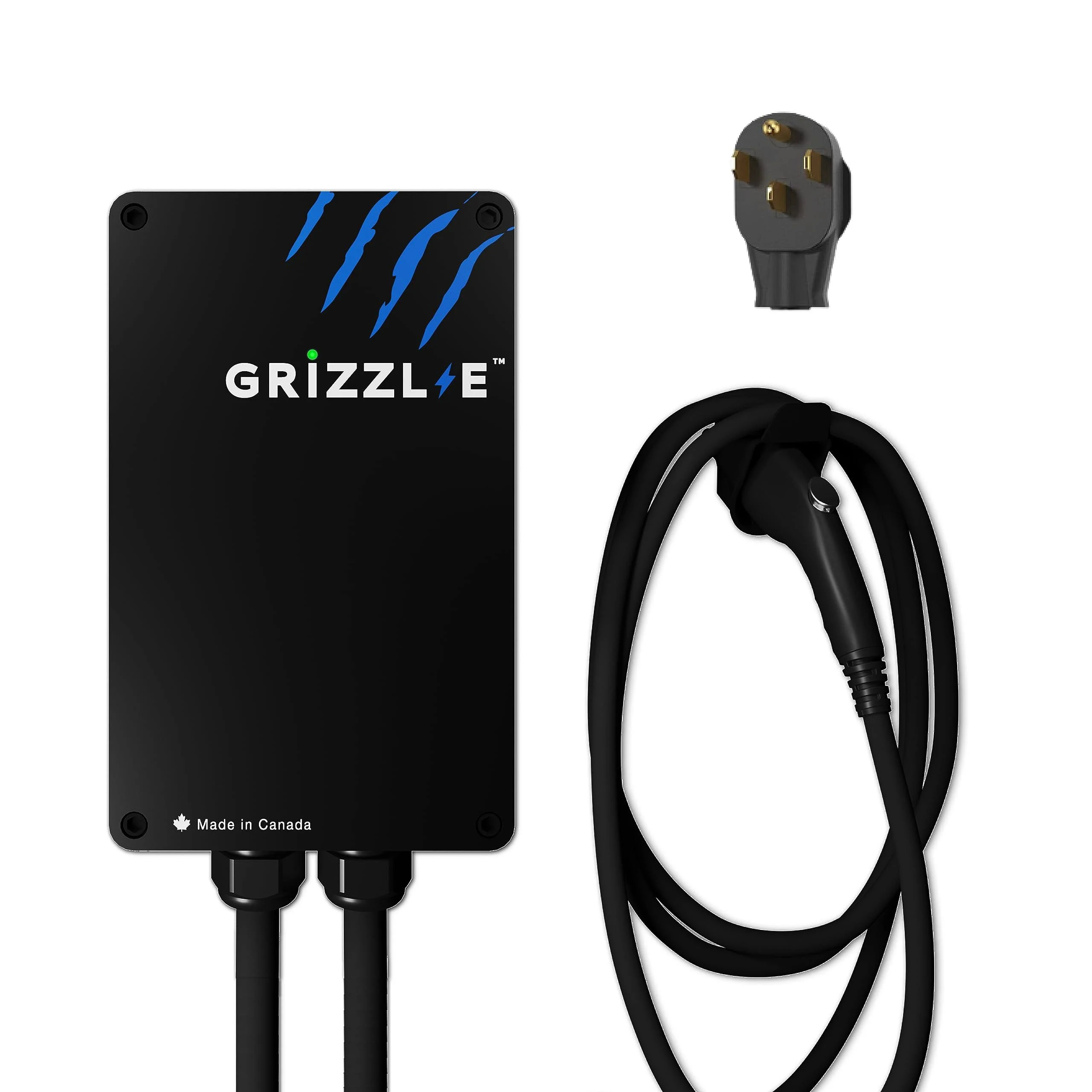 Grizzl-E Level 2 EV Charger, 16/24/32/40 Amp, NEMA 14-50 Plug/06-50 Plug, 24 Feet Premium Cable, Indoor/Outdoor Car Charging Station,