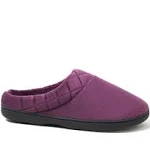 Dearfoams Women's Darcy Quilted Cuff Velour Clog Slipper - Aubergine Size M