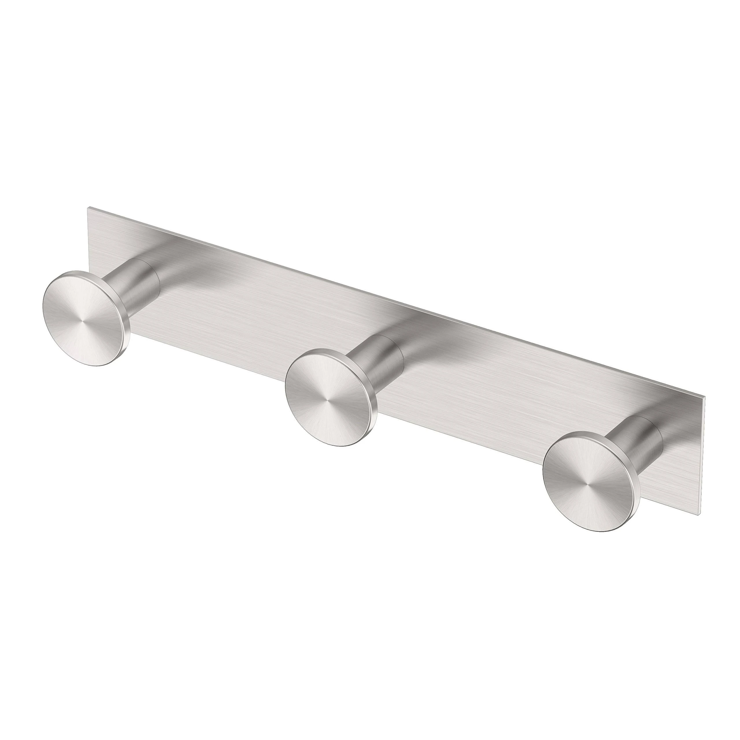 Gatco 1288SN Glam All Modern Décor Retangle Robe and Towel Triple Hook, Satin Nickel | Wall Mounted 3-Hook Rack, Total Length 11"