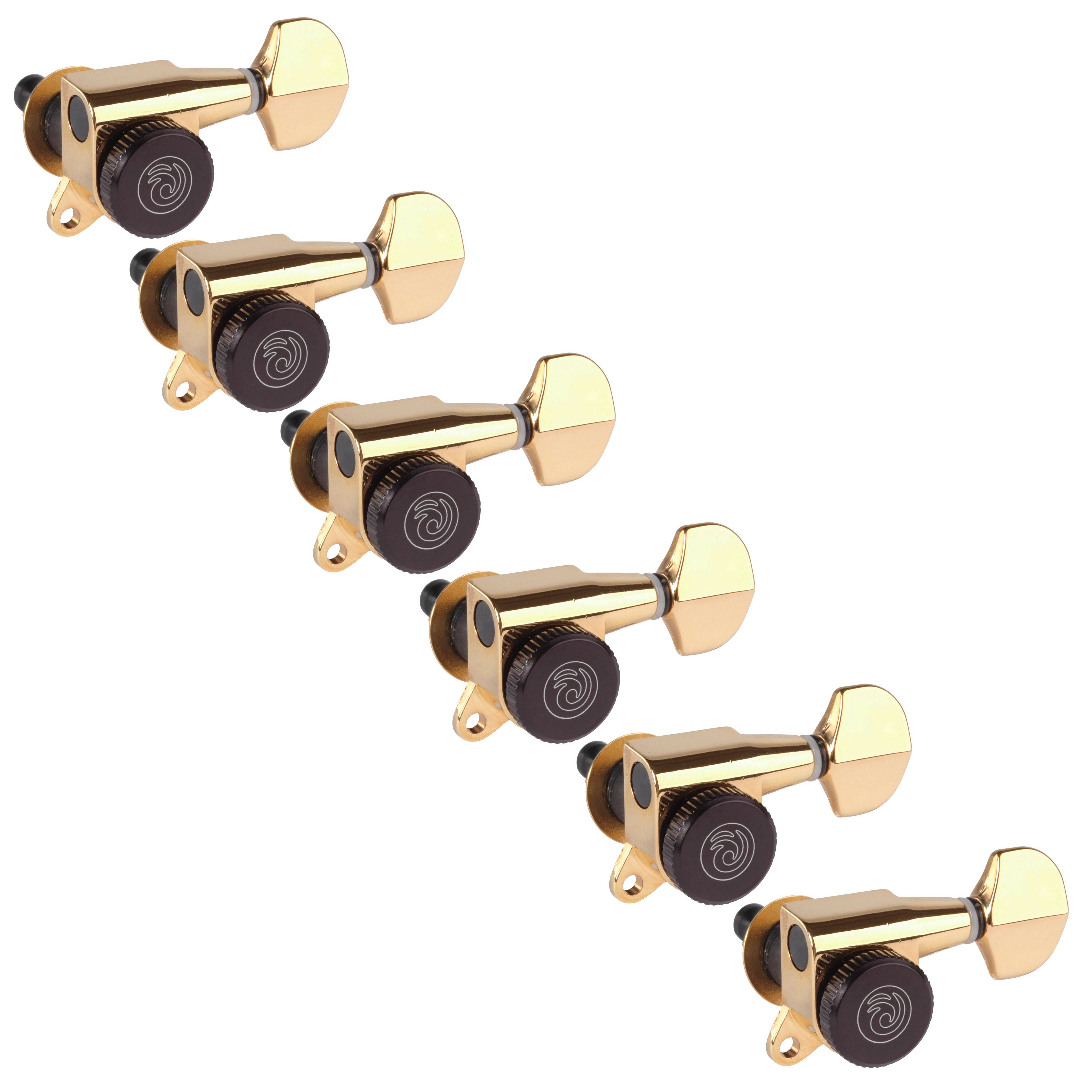 Planet Waves Auto-Trim Tuning Machines 6 In-Line Setup - Gold