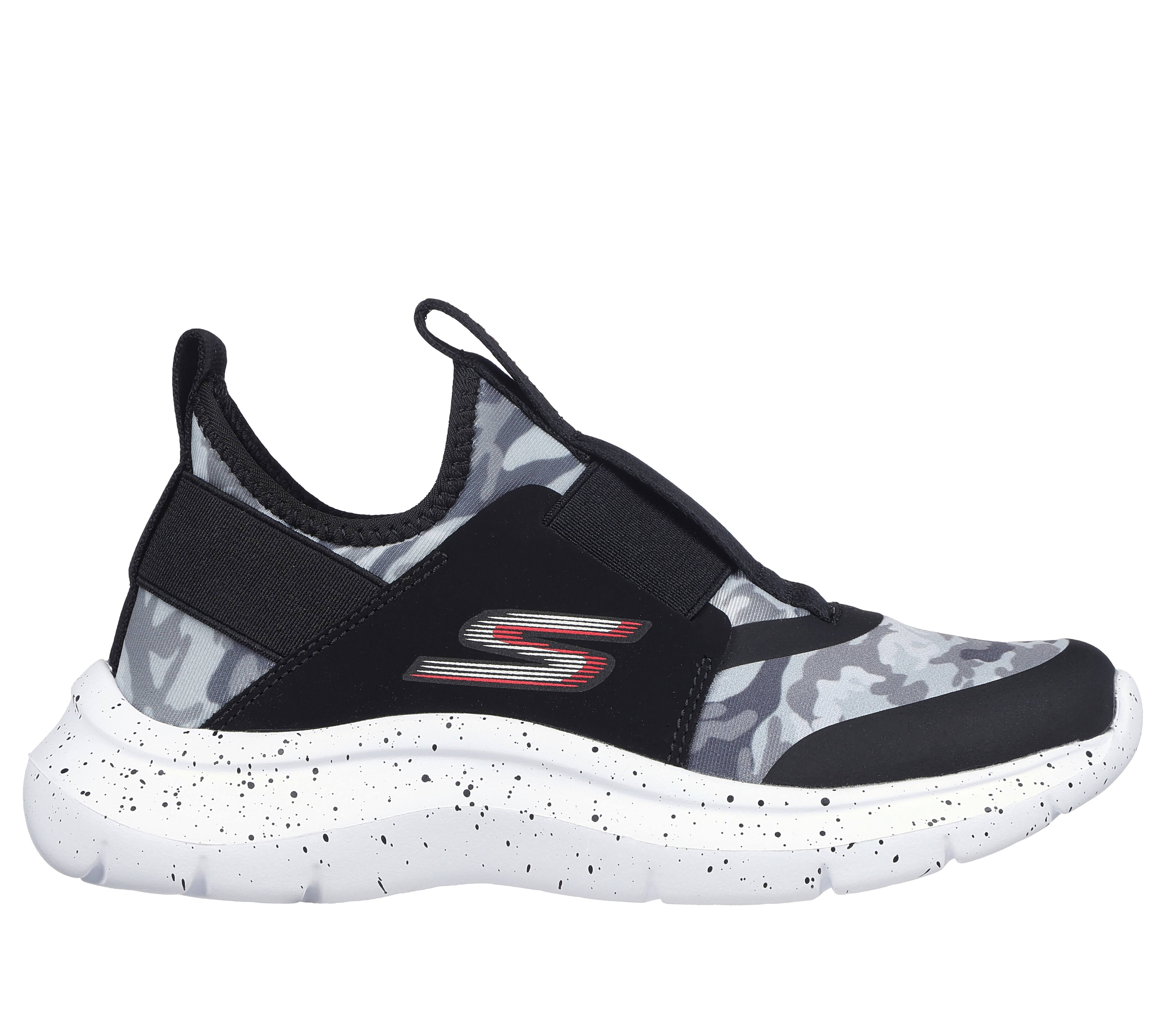 Skechers Kids' Skech Fast Shoes - Black & Grey - 4 Each