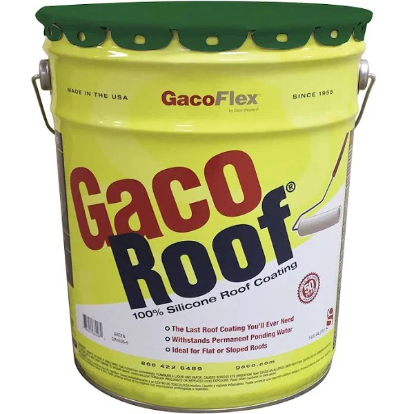 Gaco Roof Silicone Roof Coating 5 Gallon Green