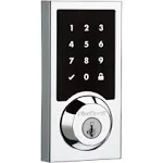 Kwikset 916CNT500-514 Z-Wave ZW500 Enabled Contemporary Smartcode Touchscreen Deadbolt with RCAL Latch and RCS Strike Iron Black Finish