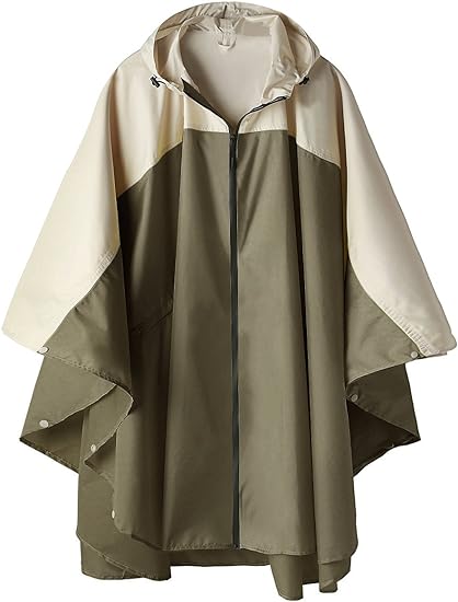 SaphiRose Unisex Rain Poncho Raincoat Hooded for Adults Women with Pockets